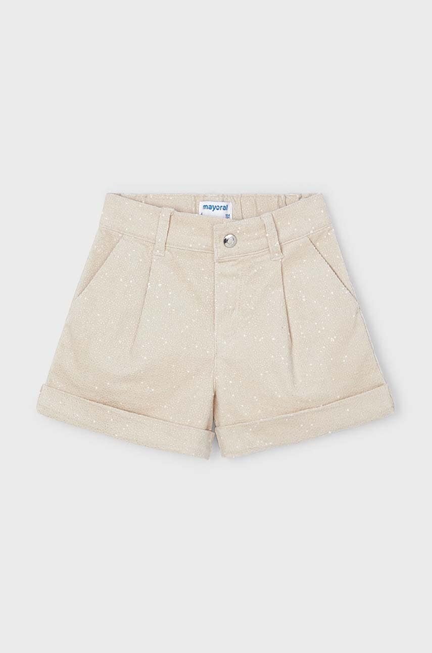 Mayoral pantaloni scurti copii culoarea bej, neted, 4219 Mayoral pantaloni scurti copii culoarea bej, neted, 4219