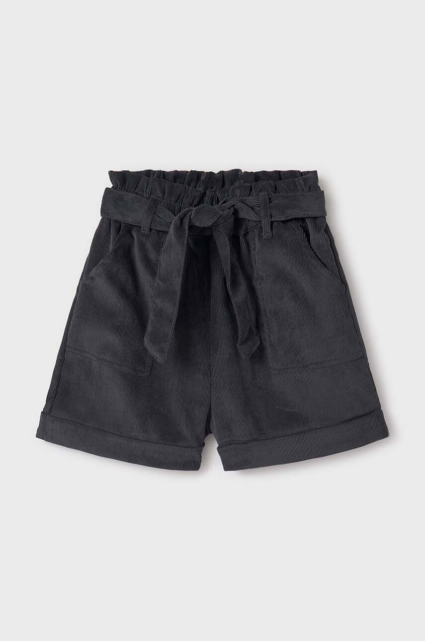 Mayoral pantaloni scurti copii culoarea gri, neted, 7214