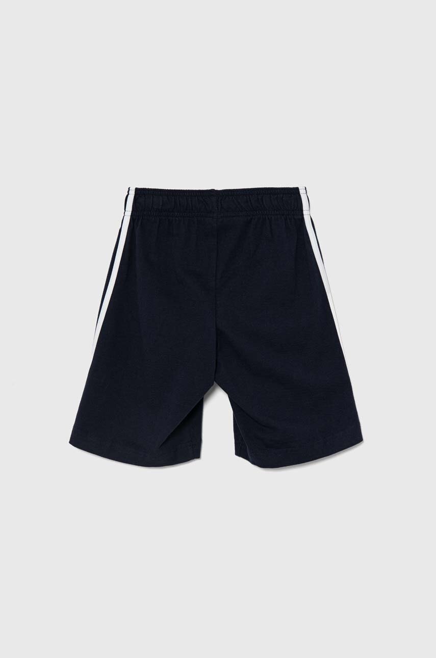 Детские хлопковые шорты adidas U 3SN SHO цвет синий с аппликацией HY4717 Детские хлопковые шорты adidas U 3SN SHO цвет синий с аппликацией HY4717