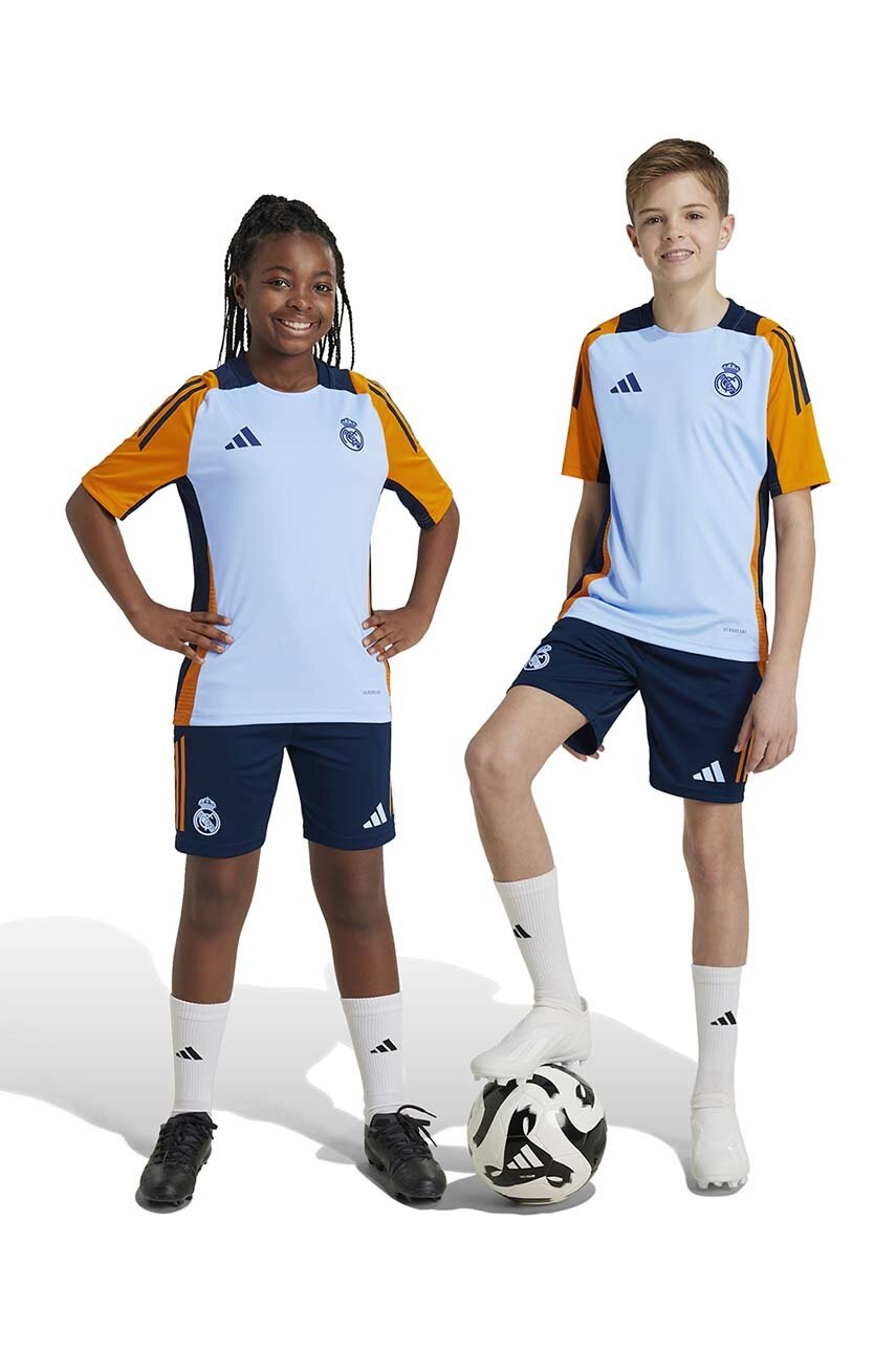 adidas Performance pantaloni scurti copii REAL TR SHO culoarea albastru marin, modelator, talie reglabila, IT5107
