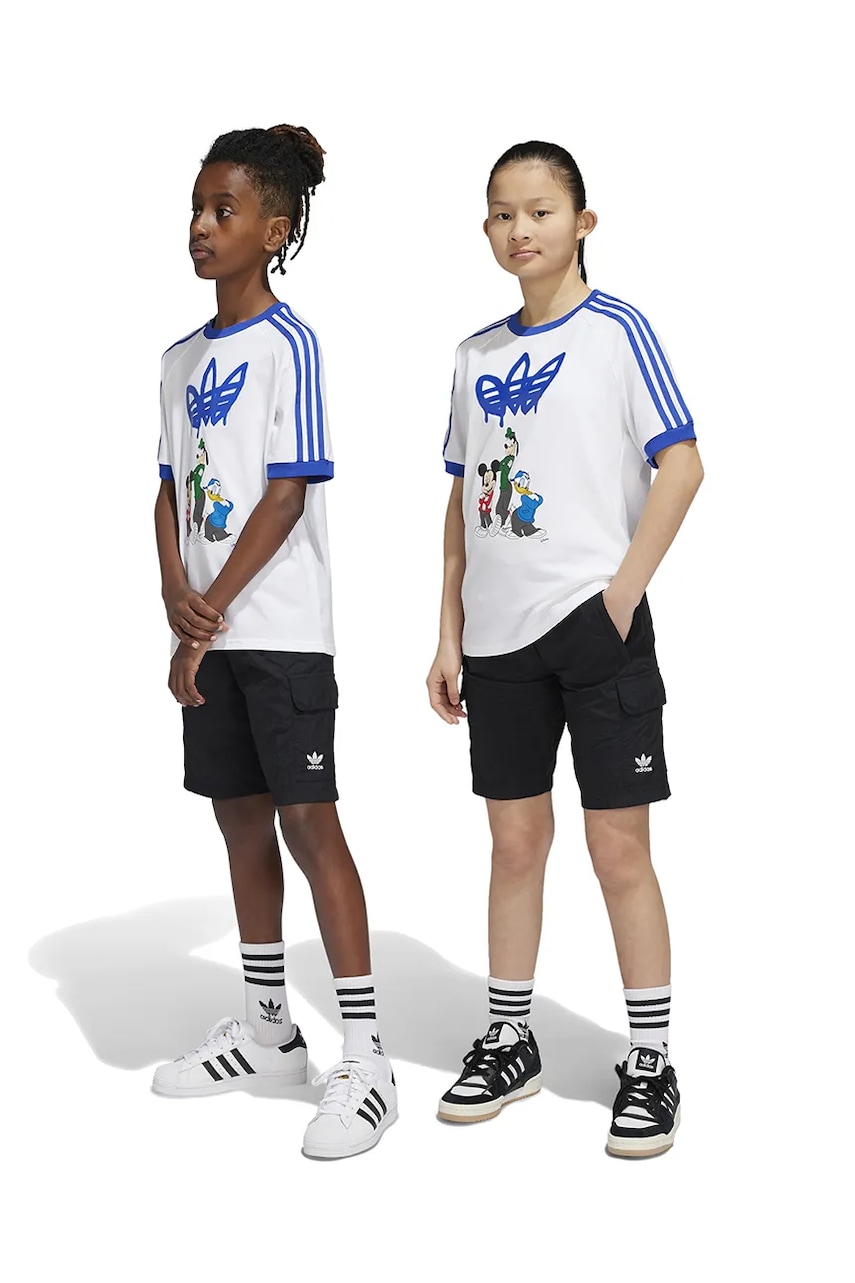 adidas Originals pantaloni scurti copii CARGO SHORTS culoarea negru, neted, talie reglabila, IW3501 adidas Originals pantaloni scurti copii CARGO SHORTS culoarea negru, neted, talie reglabila, IW3501