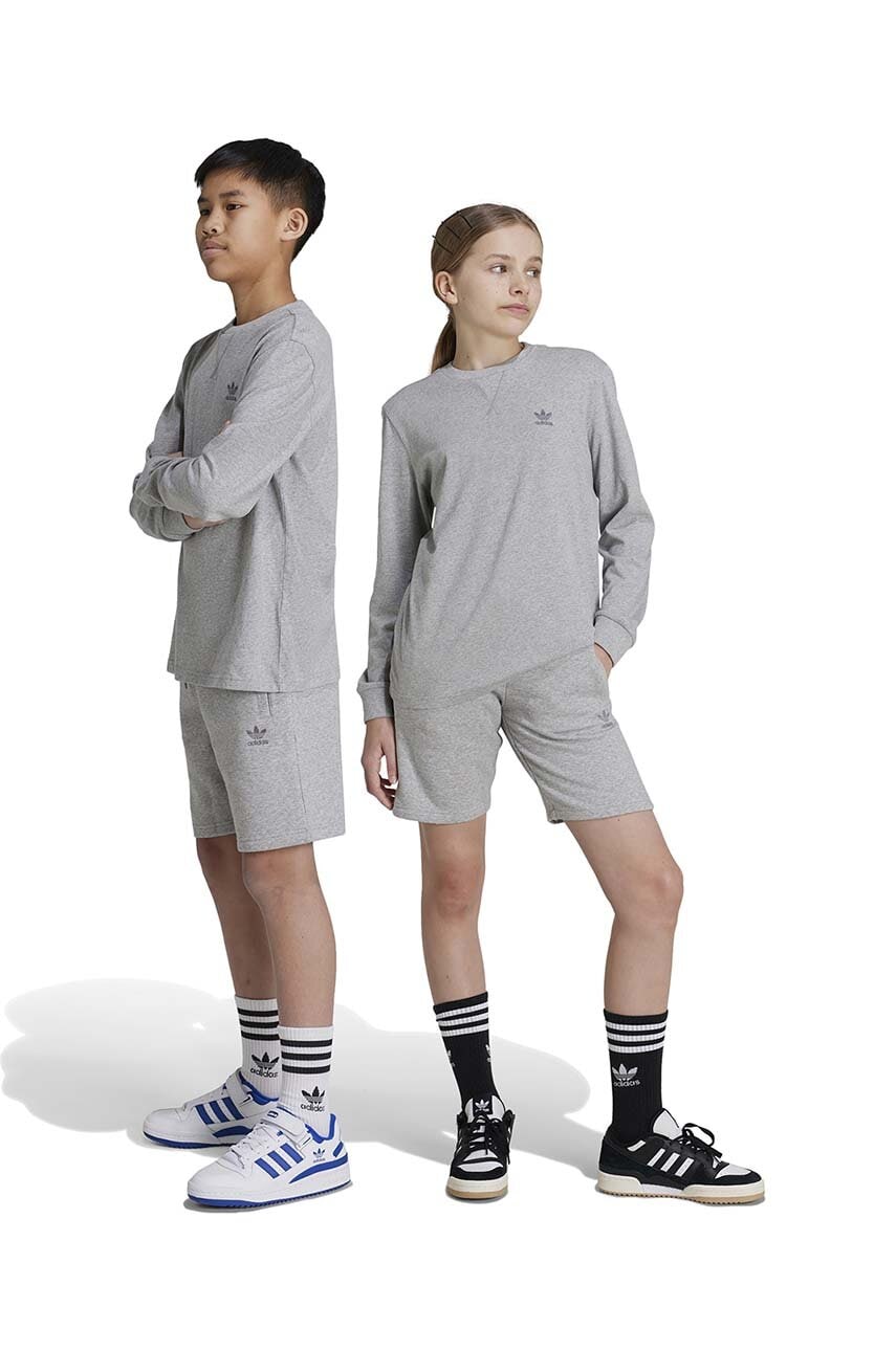 adidas Originals pantaloni scurti copii SHORTS culoarea gri, melanj, talie reglabila, IX5237
