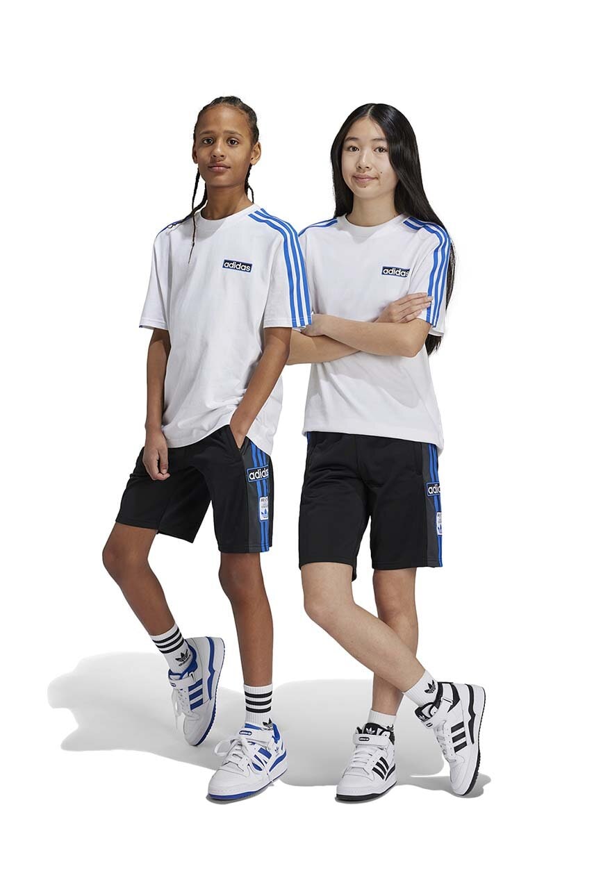 adidas Originals pantaloni scurti copii SHORTS culoarea negru, cu imprimeu, talie reglabila, IW6009 adidas Originals pantaloni scurti copii SHORTS culoarea negru, cu imprimeu, talie reglabila, IW6009