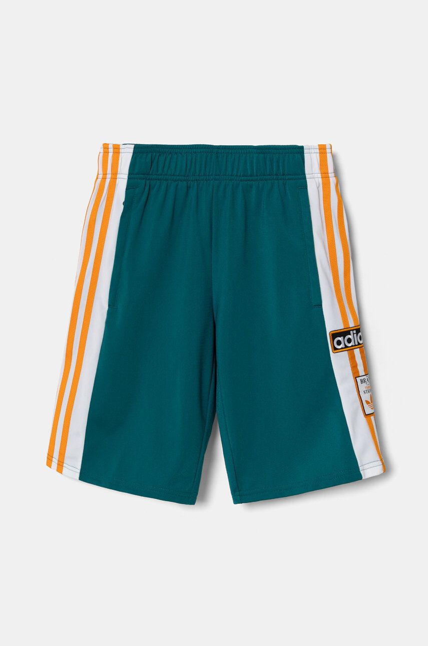 adidas Originals pantaloni scurti copii SHORTS culoarea verde, cu imprimeu, talie reglabila, IX5182