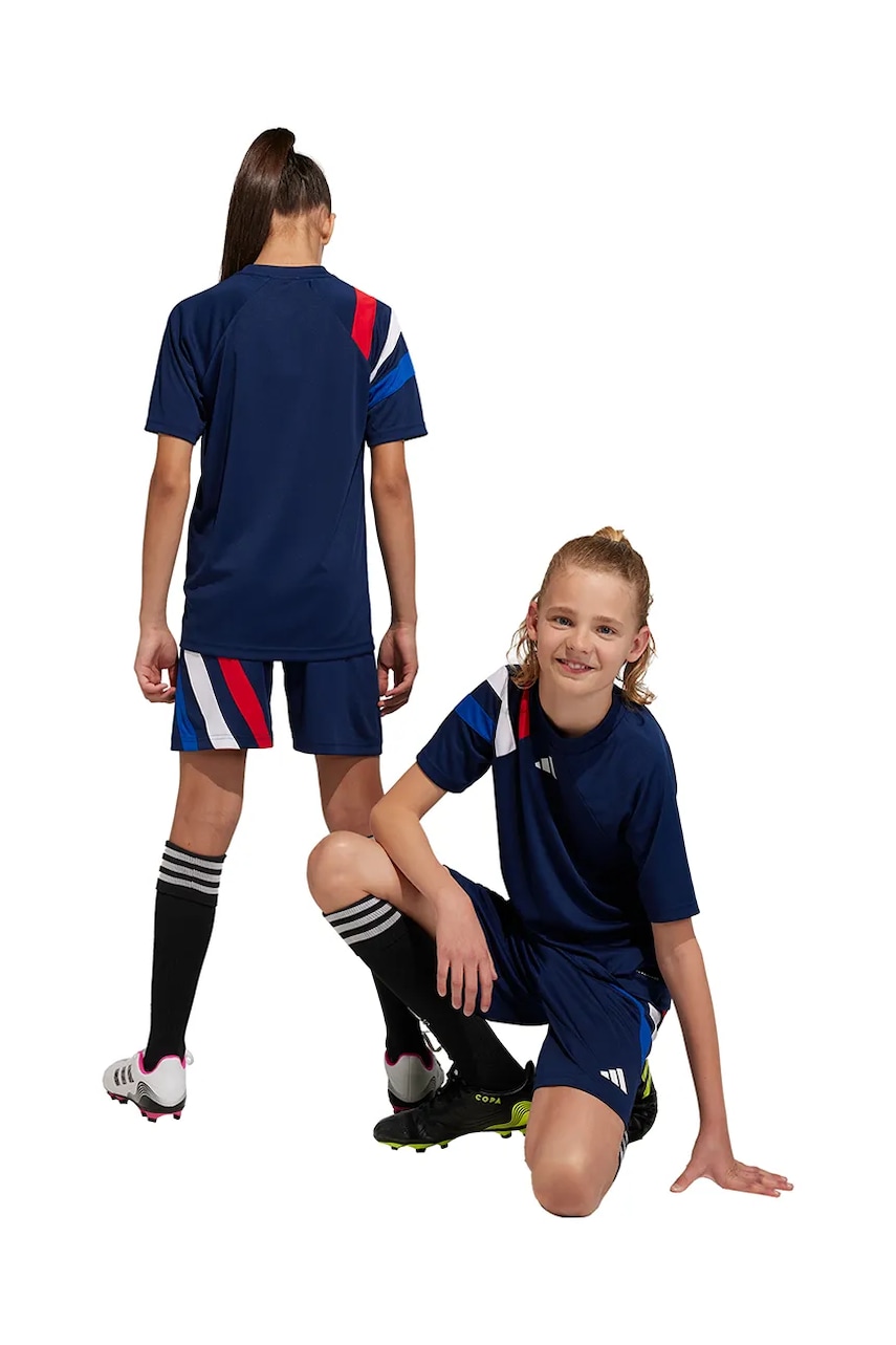 adidas Performance pantaloni scurti copii FORTORE23 SHO Y culoarea albastru marin, modelator, talie reglabila, IK5725 adidas Performance pantaloni scurti copii FORTORE23 SHO Y culoarea albastru marin, modelator, talie reglabila, IK5725