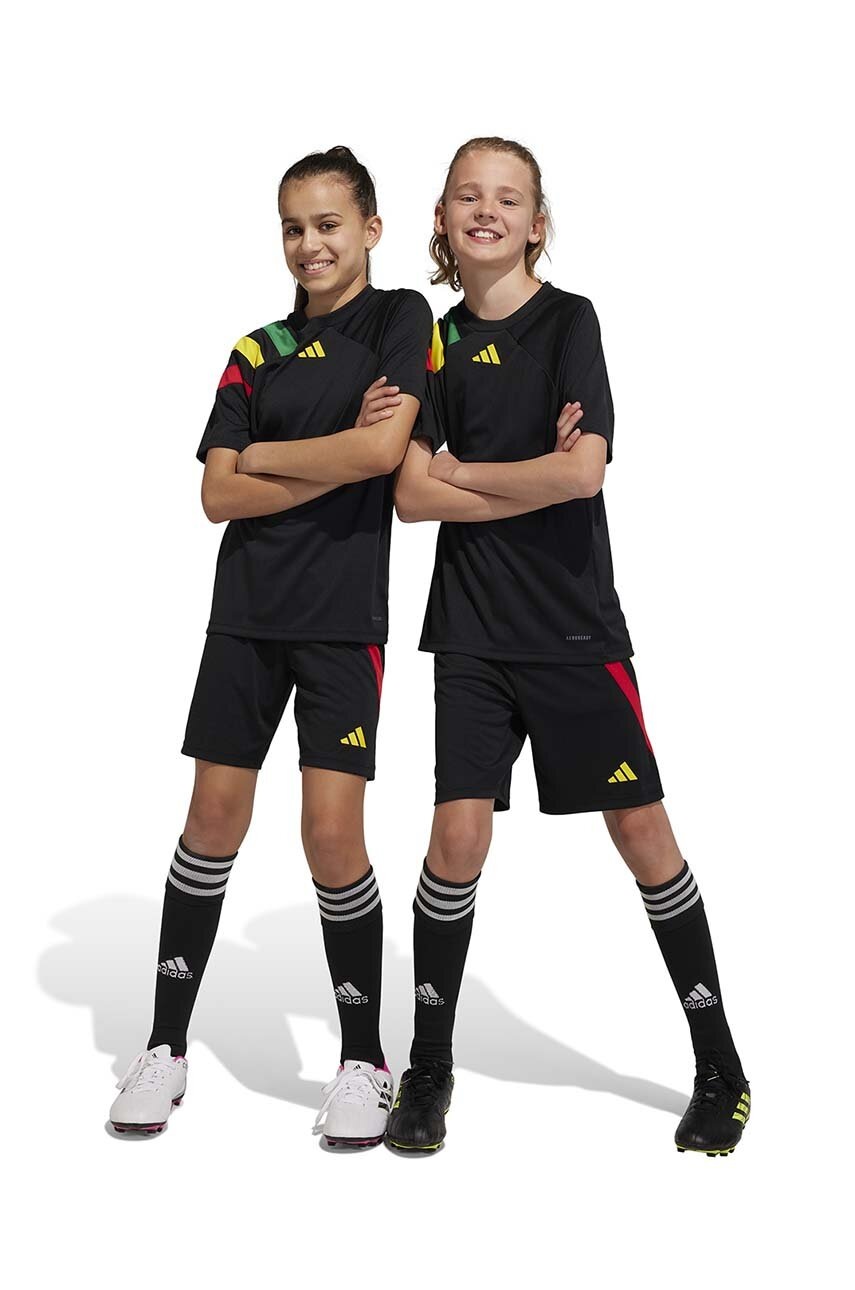 adidas Performance pantaloni scurti copii FORTORE23 SHO Y culoarea negru, modelator, talie reglabila, IK5728