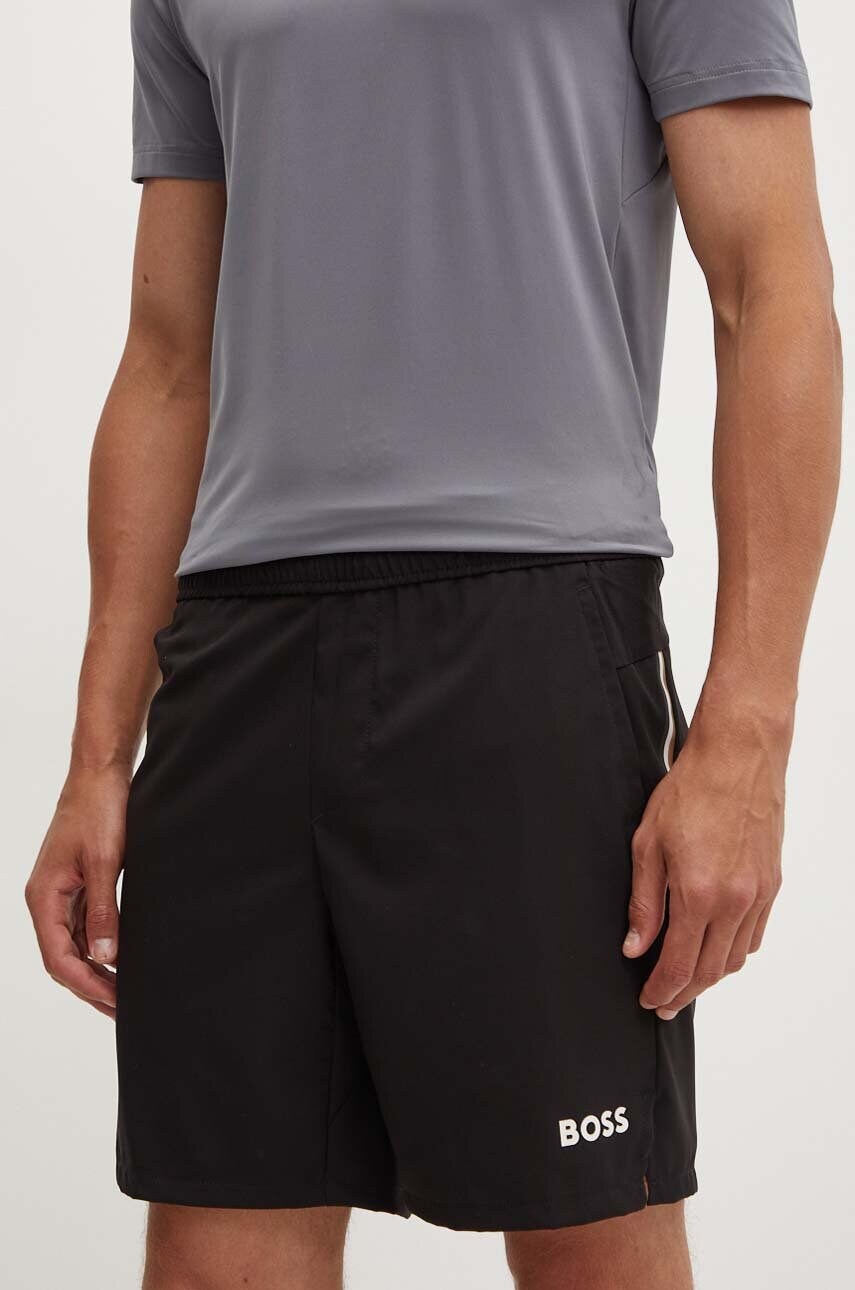 Boss Green pantaloni scurti x Matteo Berrettini barbati, culoarea negru, 50522271
