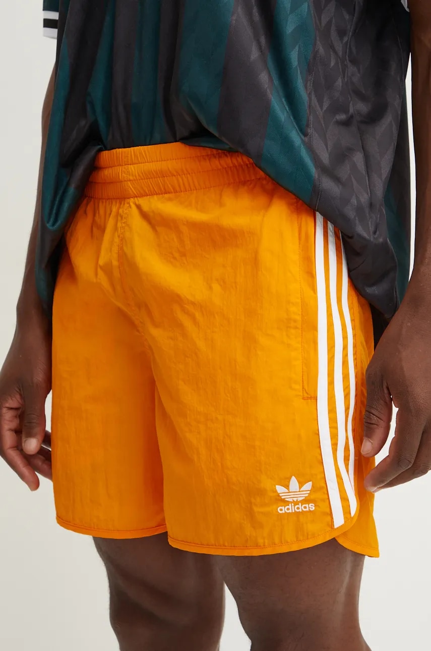 adidas Originals pantaloni scurti Adicolor Classics Sprinter Shorts barbati, culoarea portocaliu, IZ2418 adidas Originals pantaloni scurti Adicolor Classics Sprinter Shorts barbati, culoarea portocaliu, IZ2418