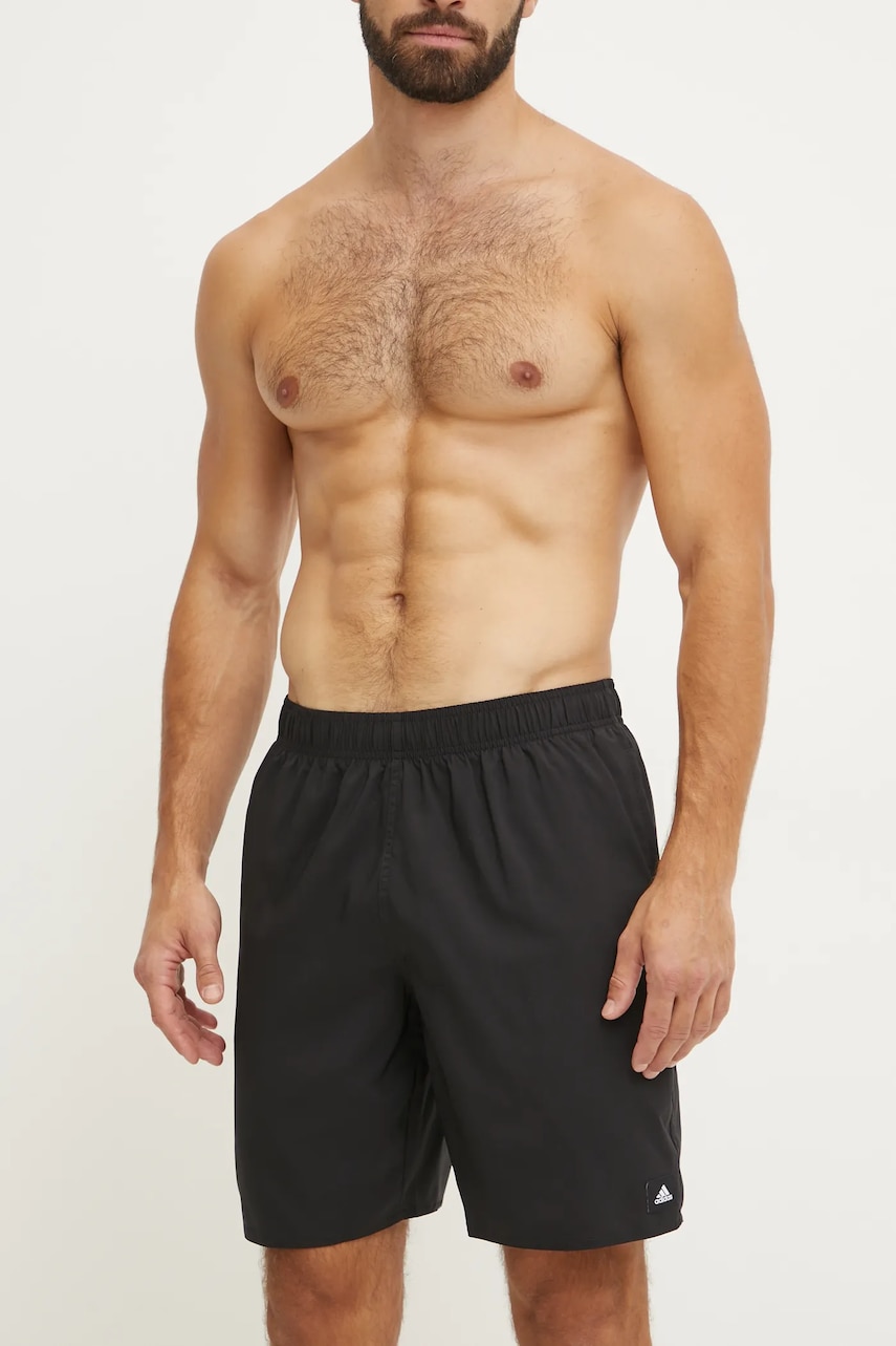 adidas Performance pantaloni scurți de baie Solid CLX bărbați, culoarea negru, uni, IA5379