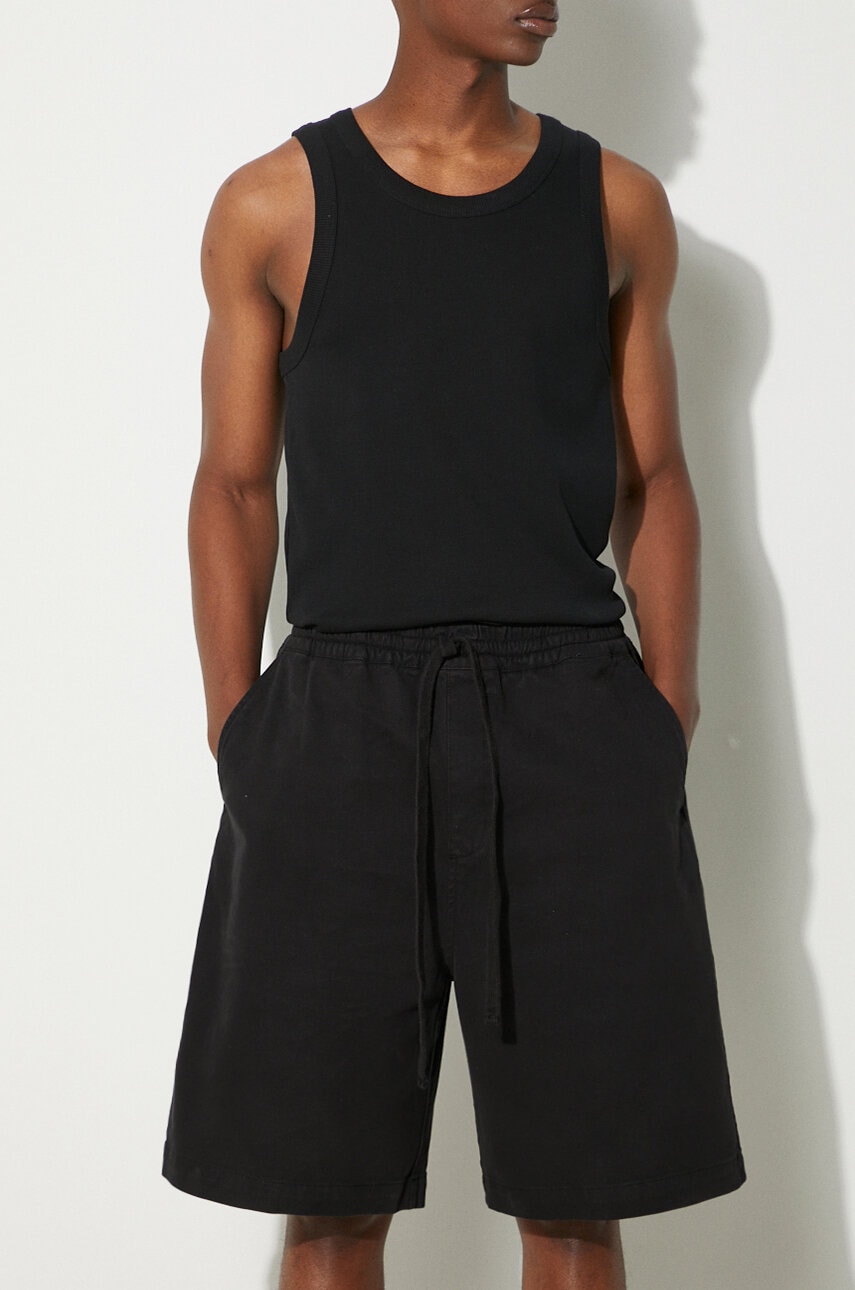 Carhartt WIP pantaloni scurti Floyde Short barbati, culoarea negru, I033587.89GD