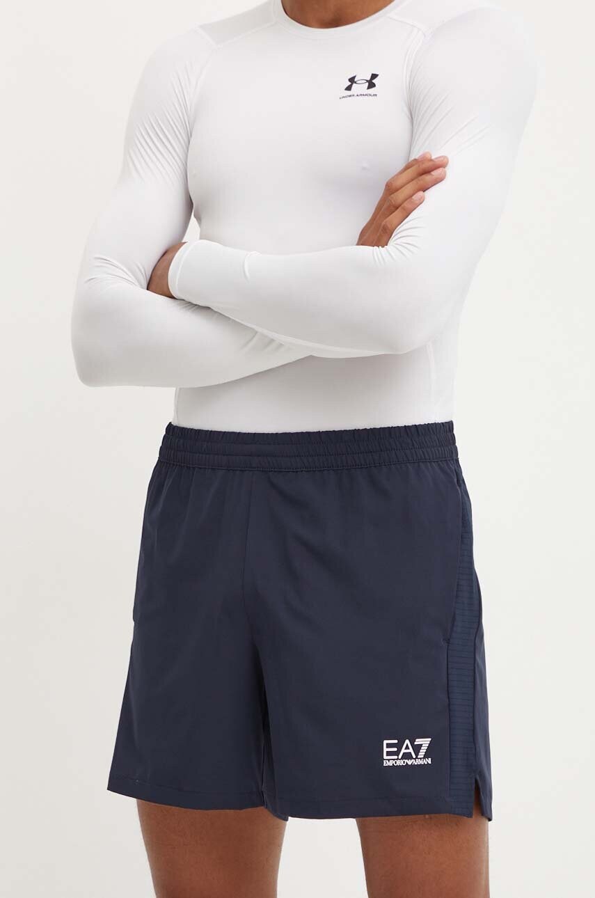 Levně Tréninkové šortky EA7 Emporio Armani tmavomodrá barva, PNDDZ.6DPS01
