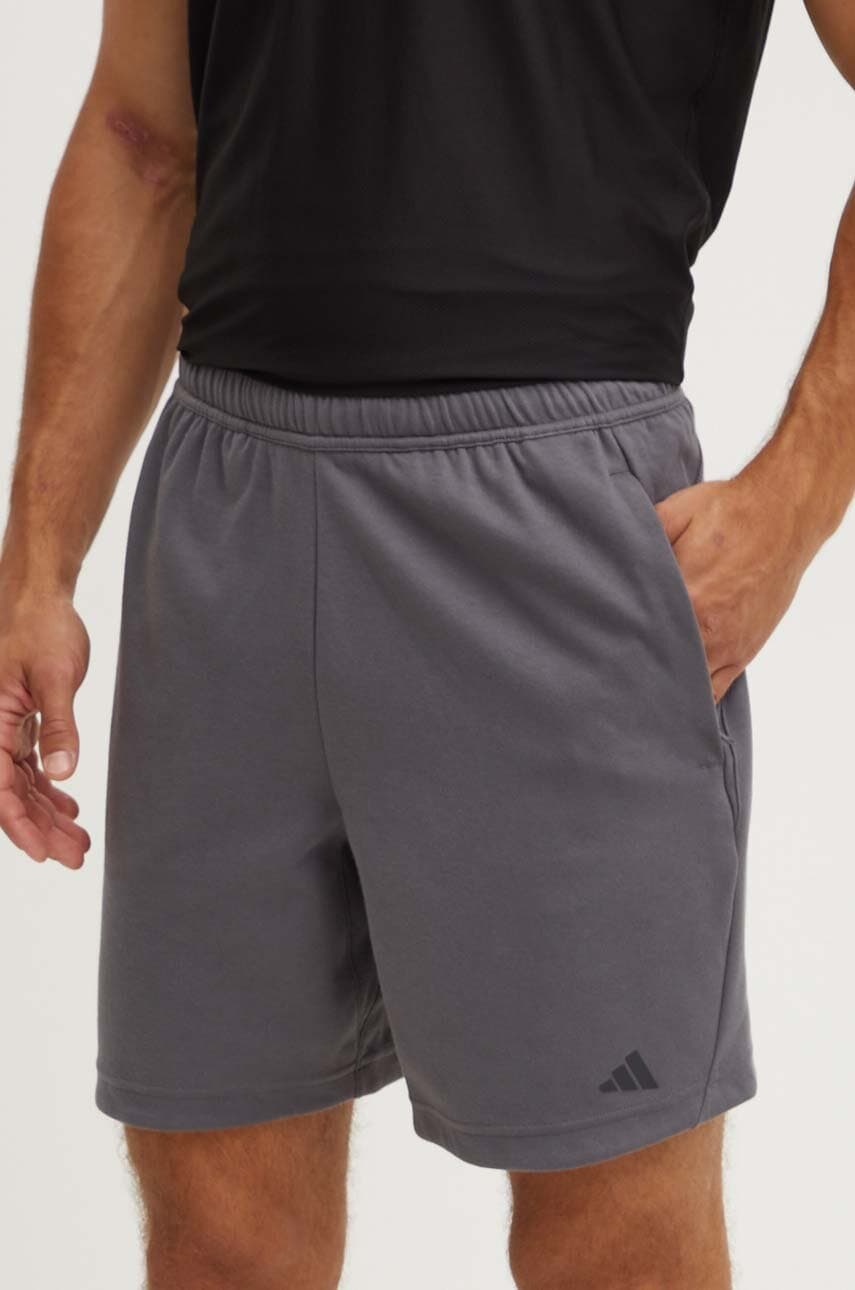 adidas Performance pantaloni scurți de antrenament Yoga culoarea gri, JF8770