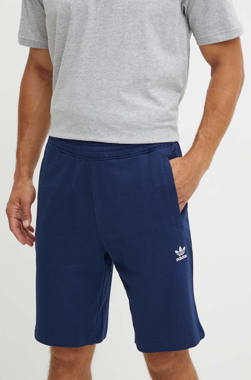 adidas Originals pantaloni scurți din bumbac Essential culoarea bleumarin, IY8521