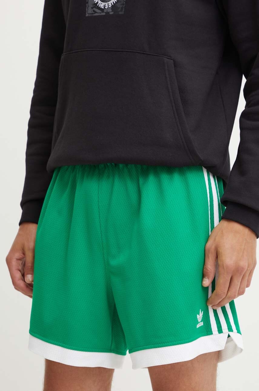 adidas Originals pantaloni scurti Adicolor barbati, culoarea verde, IZ2448 adidas Originals pantaloni scurti Adicolor barbati, culoarea verde, IZ2448