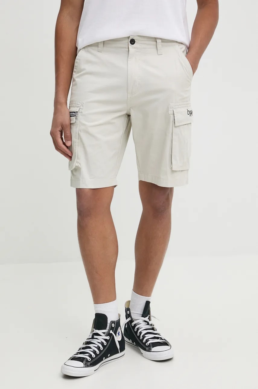 Billabong pantaloni scurti din bumbac Otis Combat culoarea bej, UBYWS00138 Billabong pantaloni scurti din bumbac Otis Combat culoarea bej, UBYWS00138