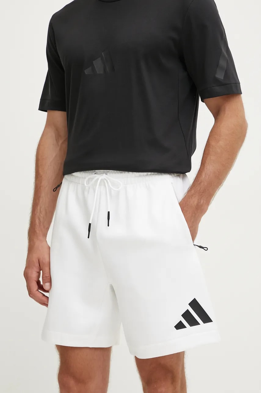 adidas pantaloni scurti ZNE barbati, culoarea alb, JJ4893 adidas pantaloni scurti ZNE barbati, culoarea alb, JJ4893
