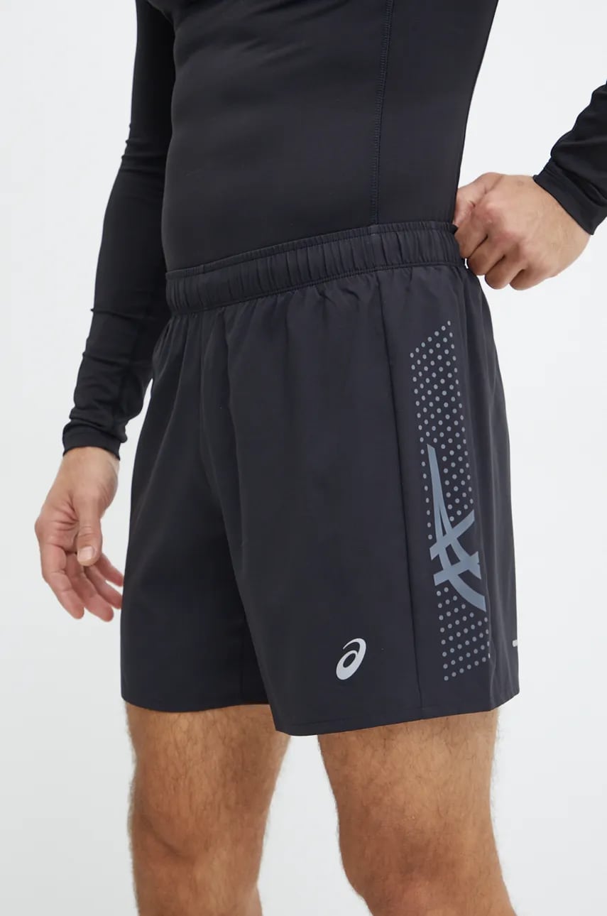 Asics pantaloni scurți de alergare Icon culoarea negru, 2011C730 Asics pantaloni scurți de alergare Icon culoarea negru, 2011C730