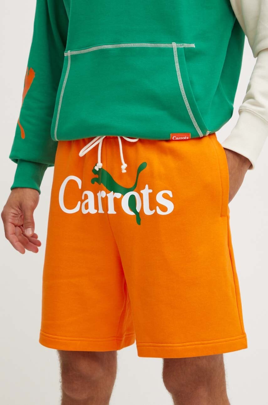Puma pantaloni scurti PUMA X CARROTS Shorts barbati, culoarea portocaliu, 627447 Puma pantaloni scurti PUMA X CARROTS Shorts barbati, culoarea portocaliu, 627447