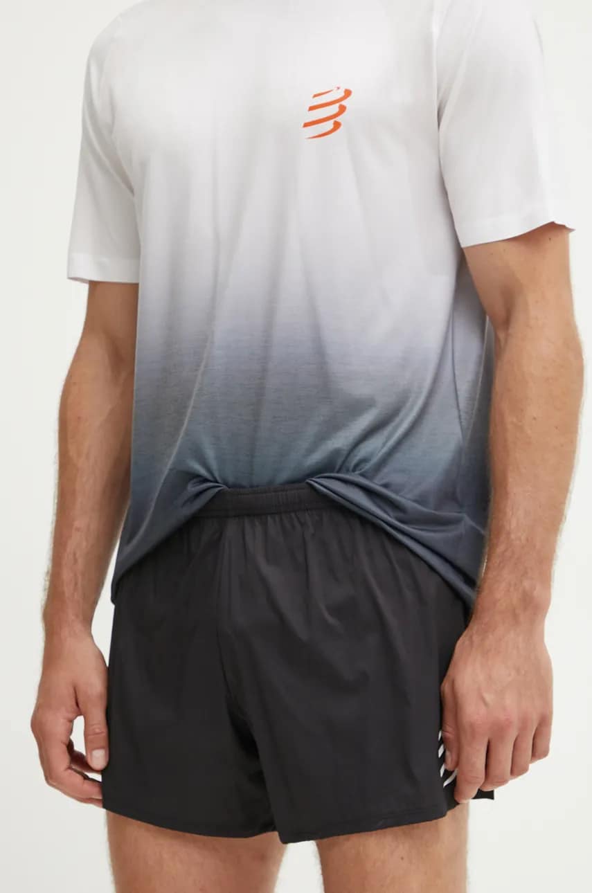 Compressport pantaloni scurți de alergare Racing Split culoarea negru, ASHM3759 Compressport pantaloni scurți de alergare Racing Split culoarea negru, ASHM3759