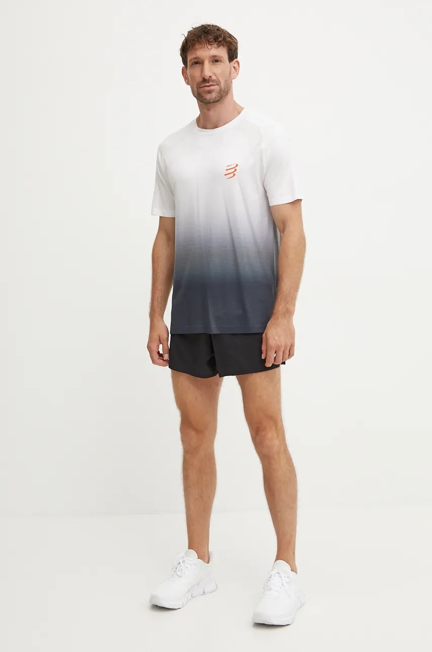 Σορτς τρεξίματος Compressport Racing Split χρώμα: μαύρο, ASHM3759 φωτογραφία