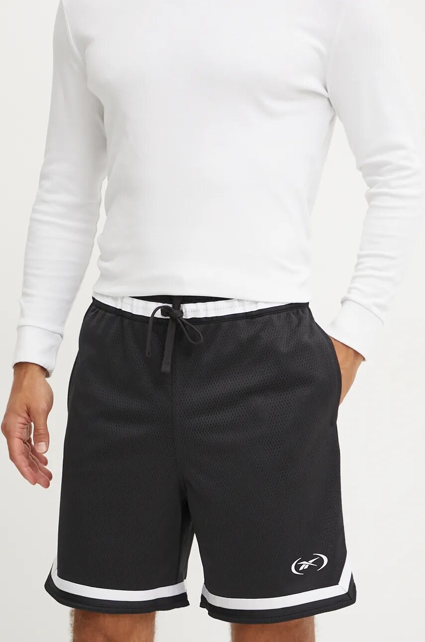 Reebok pantaloni scurti de antrenament Hoopwear Transition culoarea negru, 100205372