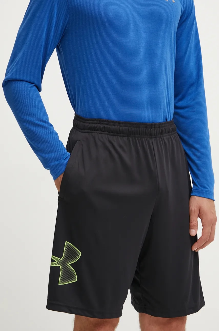Under Armour pantaloni scurți de antrenament Tech Graphic culoarea negru, 1306443 Under Armour pantaloni scurți de antrenament Tech Graphic culoarea negru, 1306443