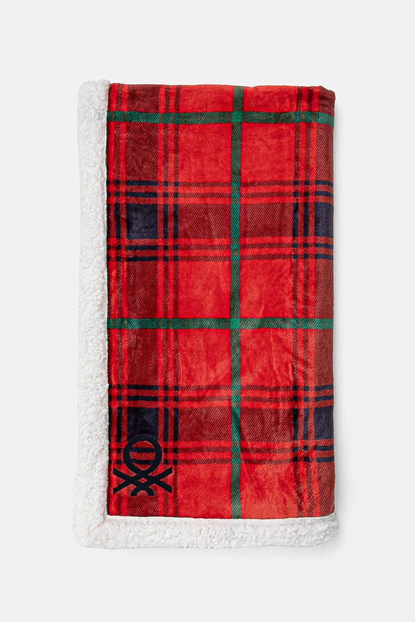 Κουβέρτα United Colors of Benetton χρώμα: κόκκινο, 6FK82801G φωτογραφία