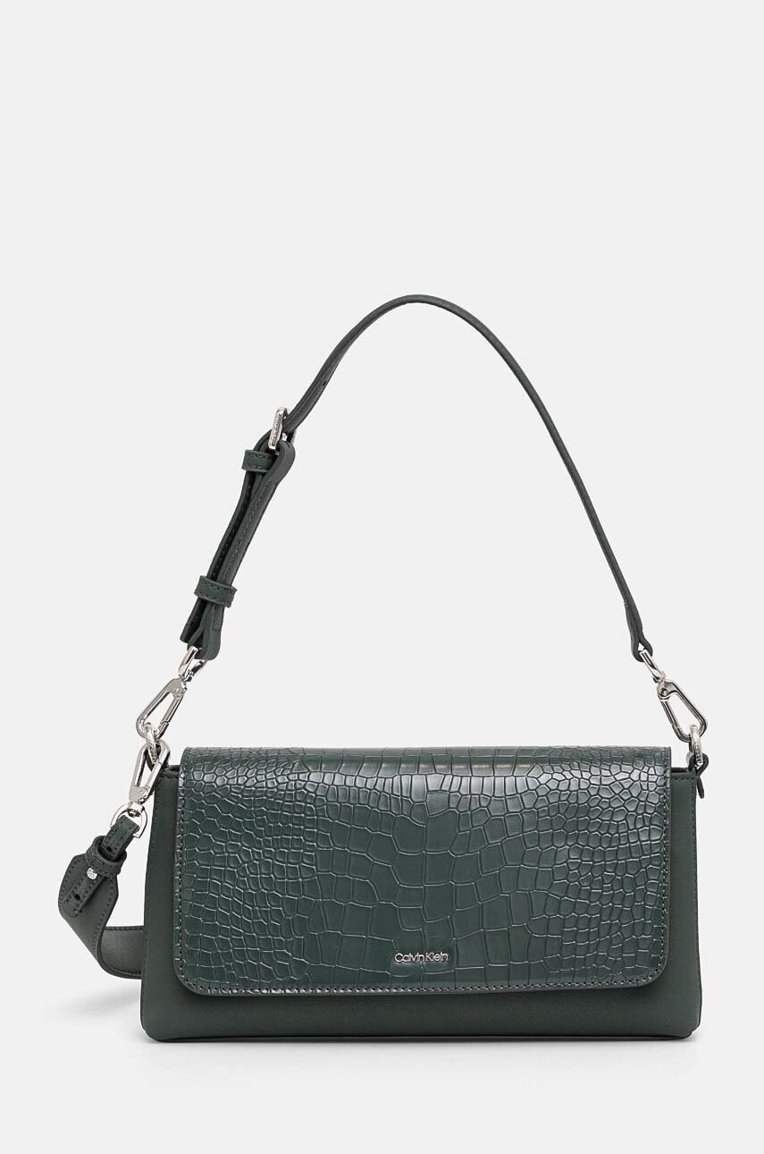 Levně Kabelka Calvin Klein zelená barva, K60K612111