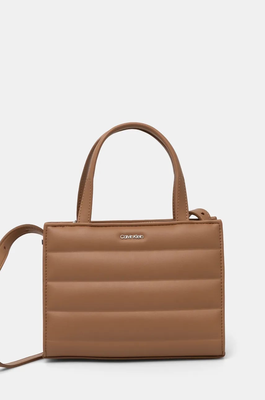 Levně Kabelka Calvin Klein hnědá barva, K60K612116