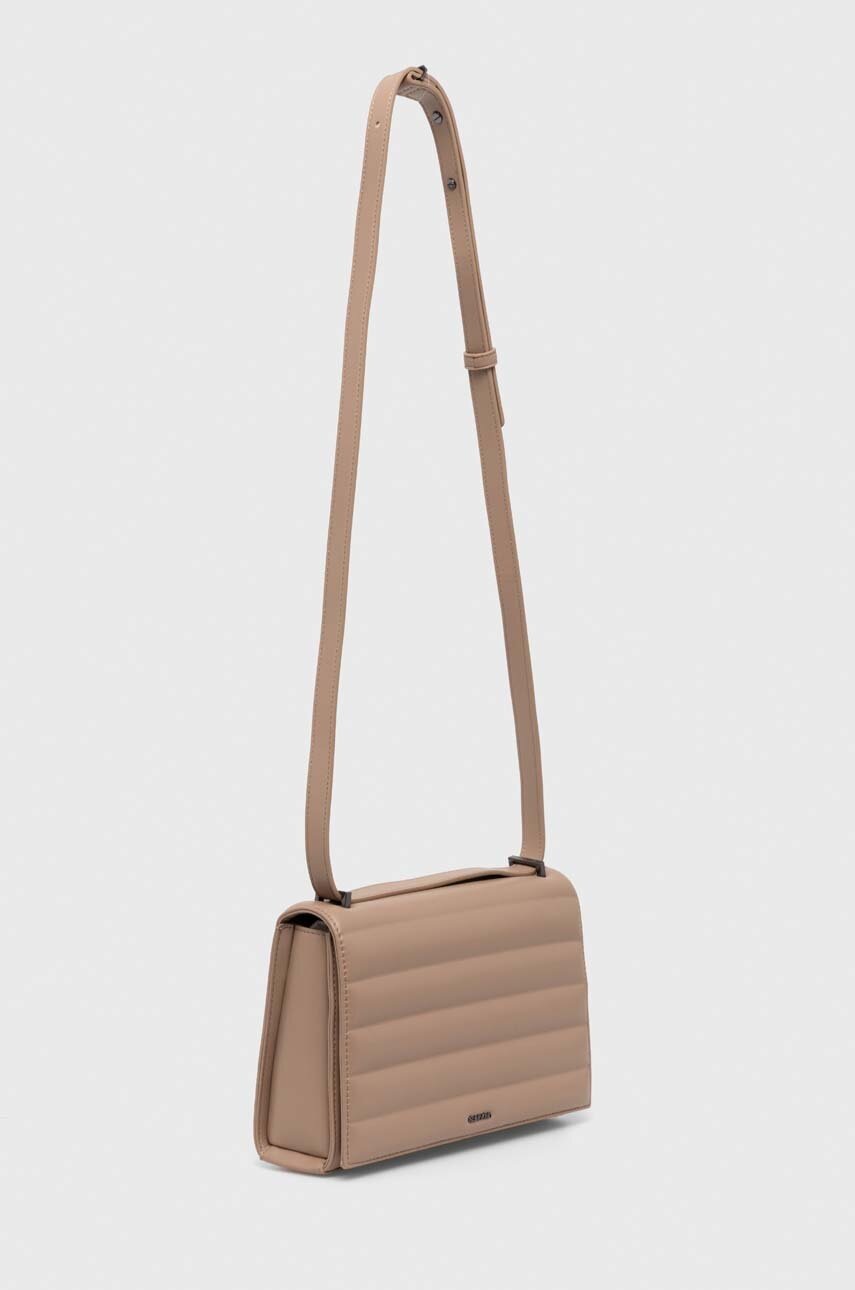 Τσάντα Calvin Klein χρώμα: μπεζ, K60K612117 φωτογραφία