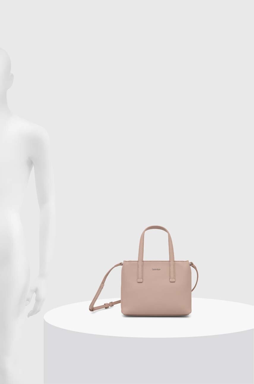 Τσάντα Calvin Klein χρώμα: ροζ, K60K612170 φωτογραφία