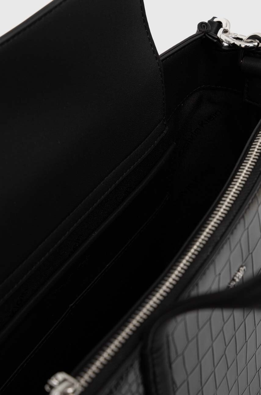 Τσάντα Calvin Klein χρώμα: μαύρο, K60K612348 φωτογραφία