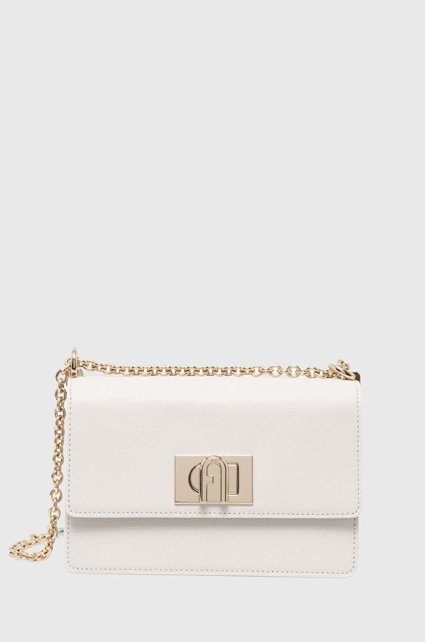 Furla poseta de piele culoarea gri, BAFKACO ARE000 1704S