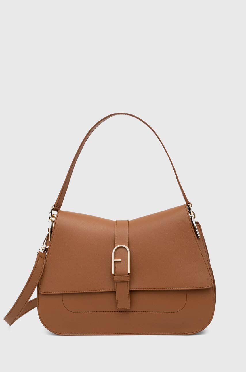 

Кожена чанта Furla в кафяво WB01040 BX2045 RY000, Кафяв