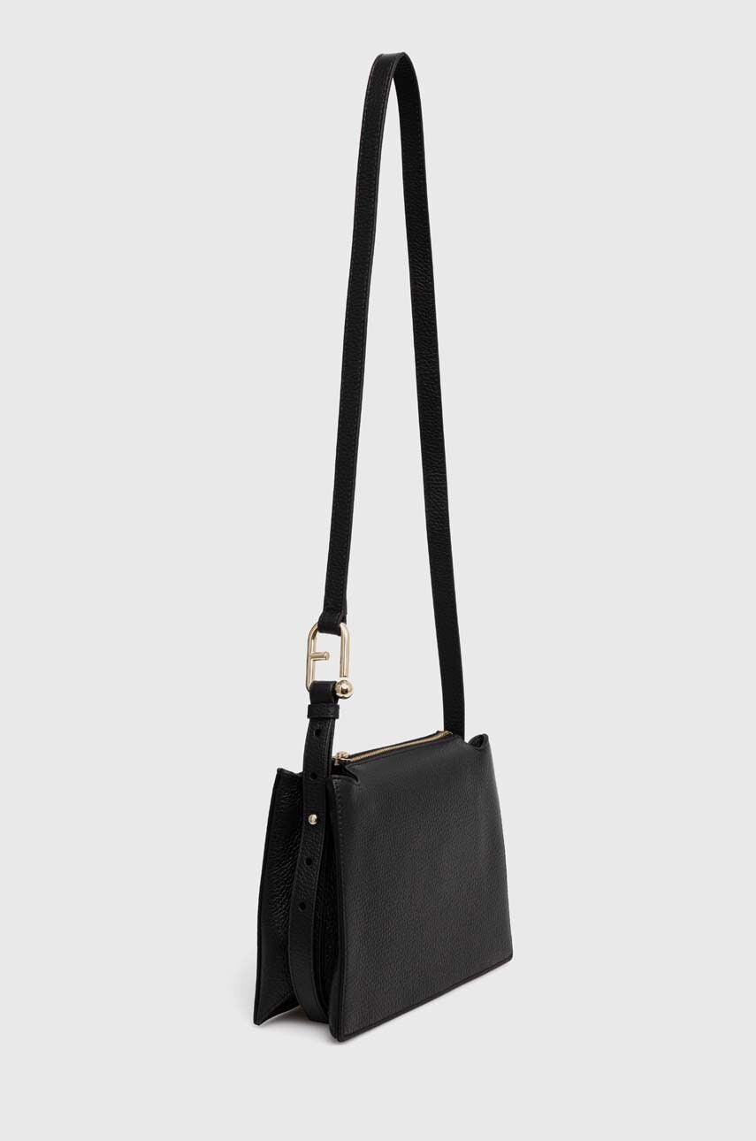 Δερμάτινη τσάντα Furla χρώμα: μαύρο, WB01275 HSF000 O6000 φωτογραφία