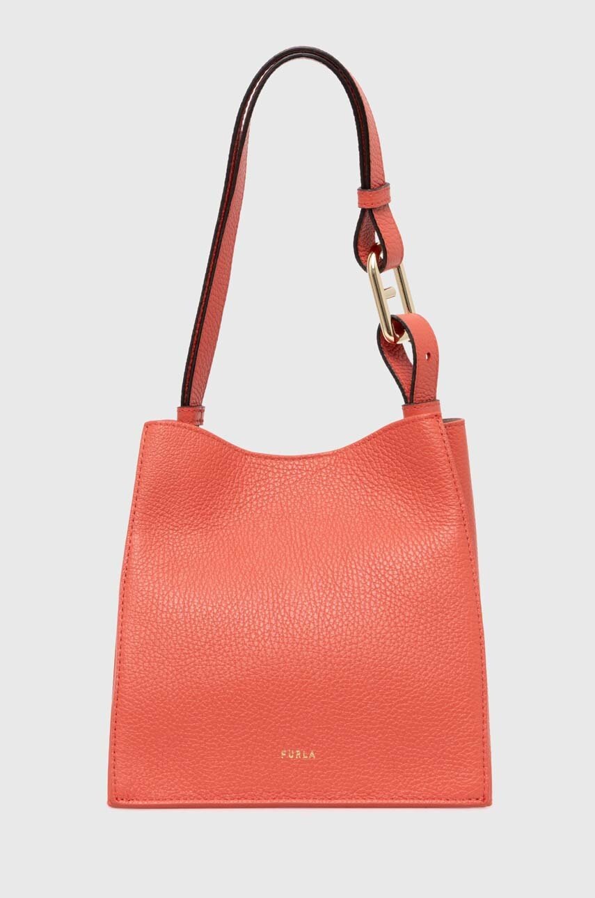 

Кожена чанта Furla в оранжево WB01373 HSF000 3231S, Оранжев