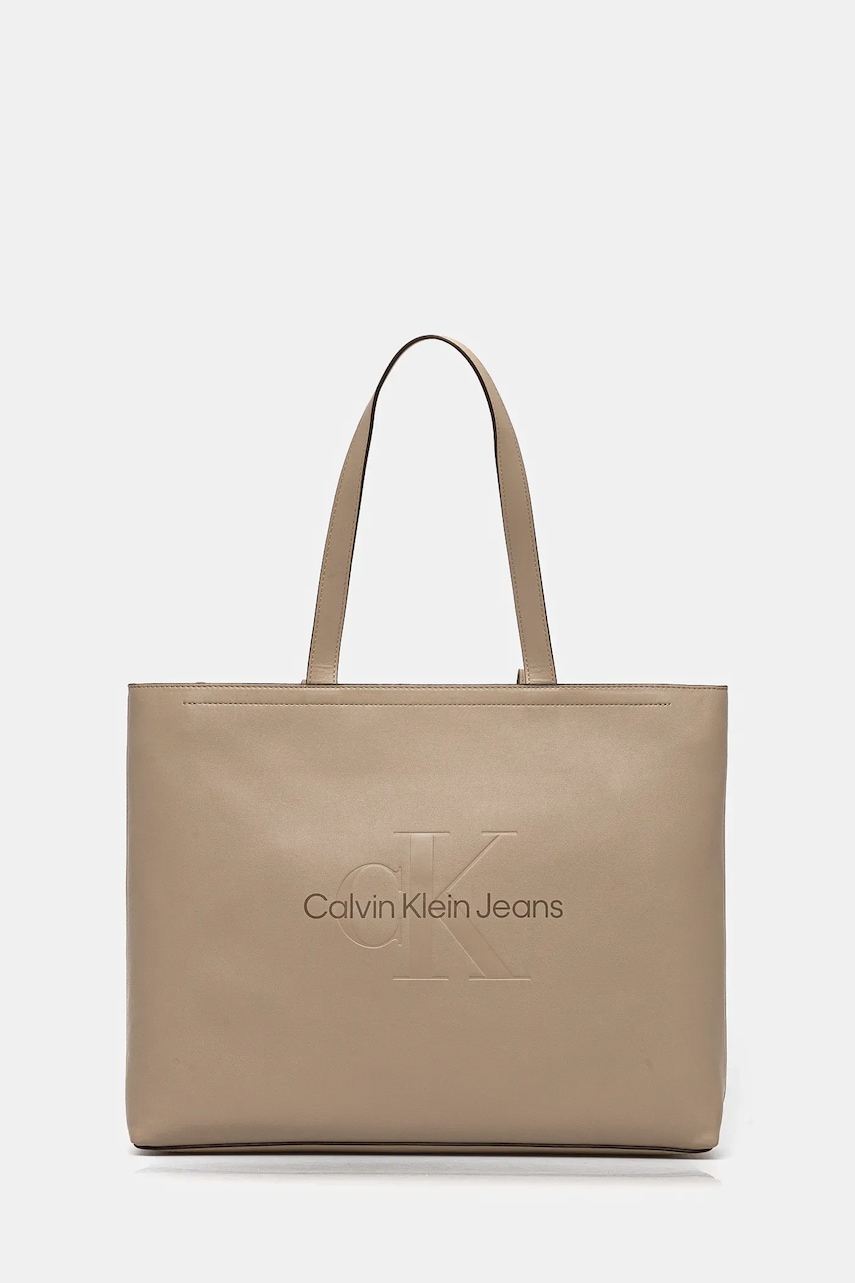 Levně Kabelka Calvin Klein Jeans béžová barva, K60K612222