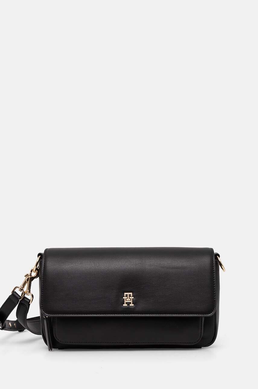 Levně Kabelka Tommy Hilfiger černá barva, AW0AW16286