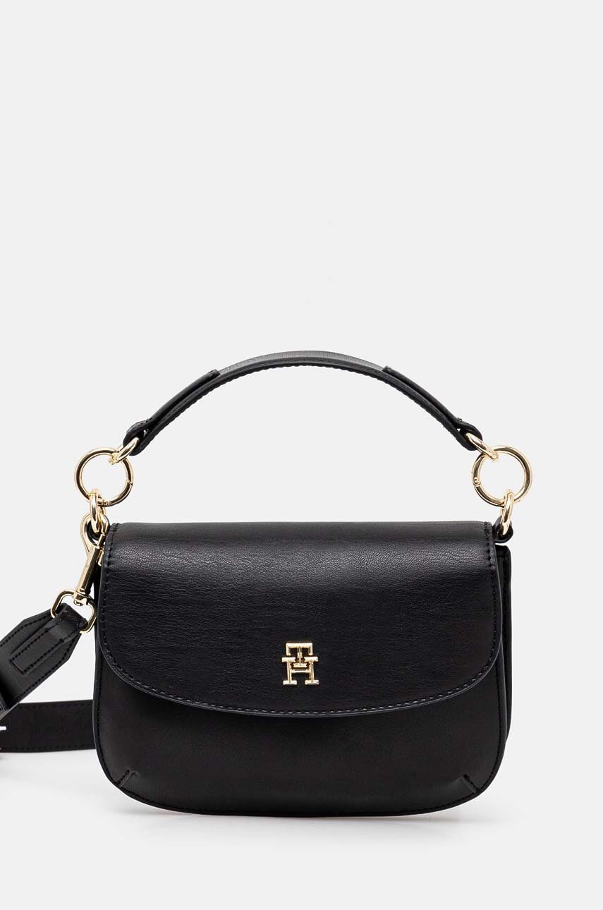 Levně Kabelka Tommy Hilfiger černá barva, AW0AW16686