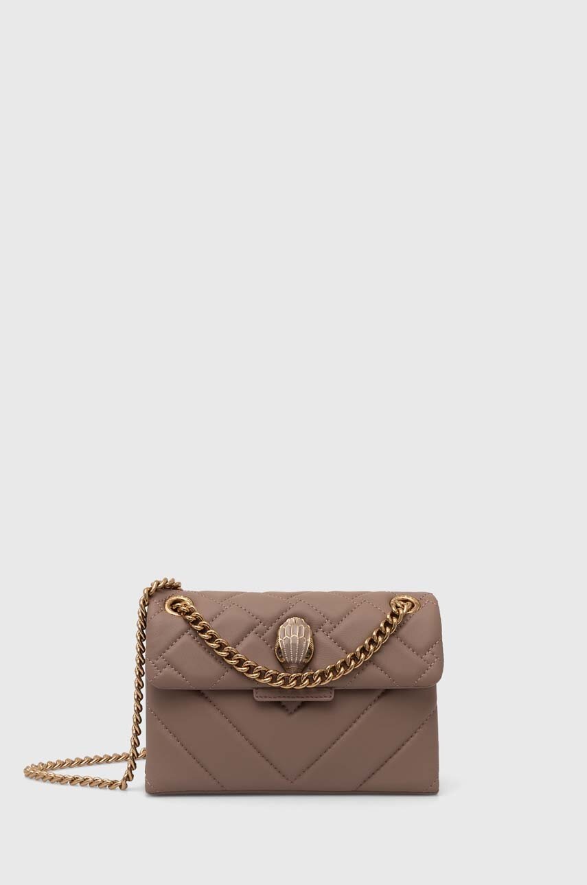 

Кожена чанта Kurt Geiger London MINI KENSINGTON BAG E в бежово 2723247109, Бежов