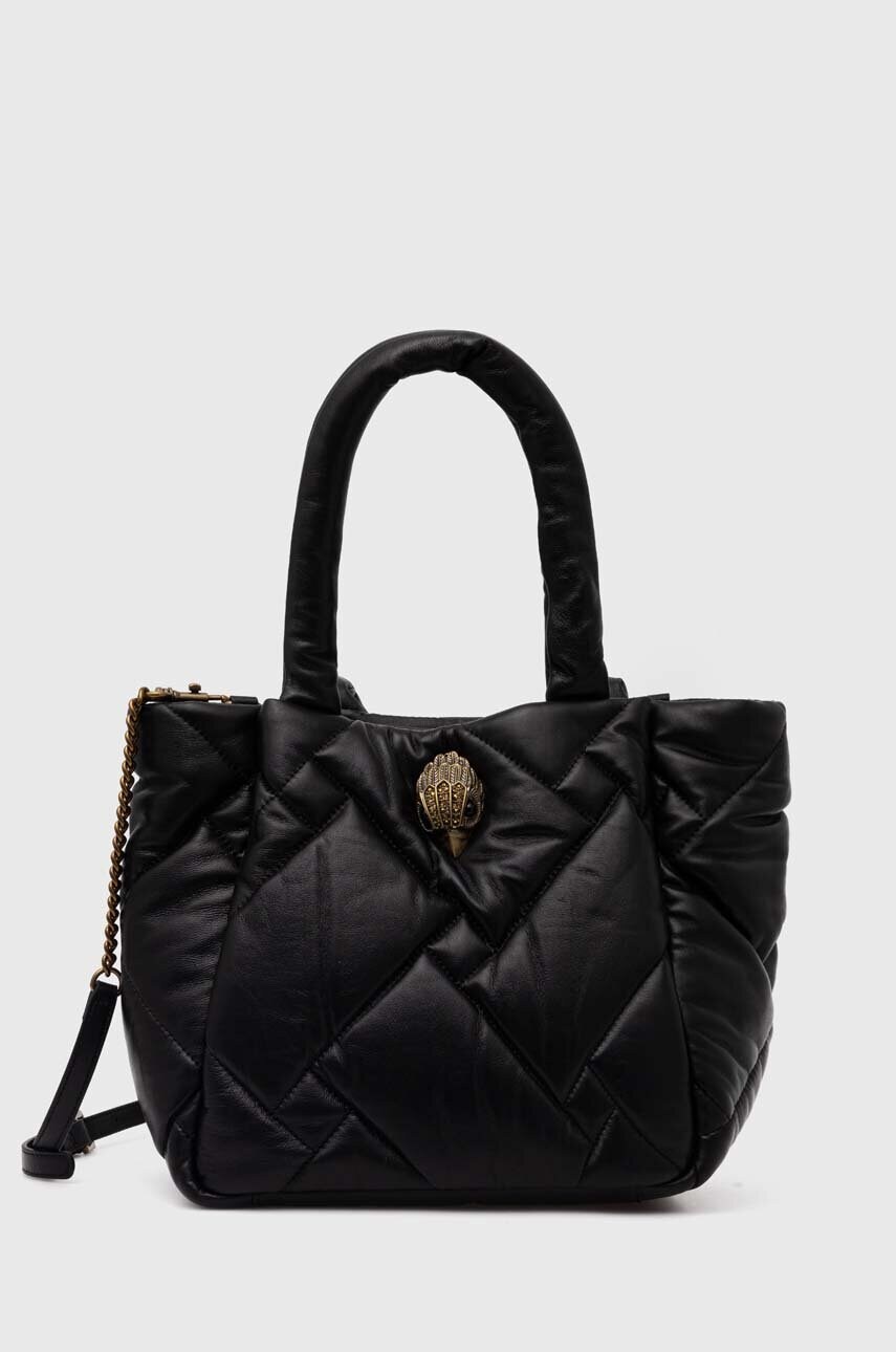 Kurt Geiger London poseta de piele KENSINGTON M SHOPPER PUFF culoarea negru, 2737200109 Kurt Geiger London poseta de piele KENSINGTON M SHOPPER PUFF culoarea negru, 2737200109