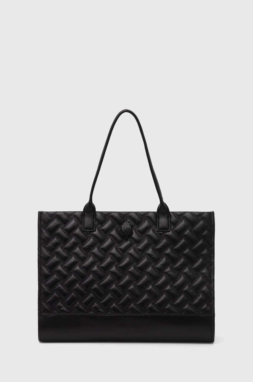 Kurt Geiger London poseta de piele KENSINGTON SQ TOTE DR culoarea negru, 2712400109