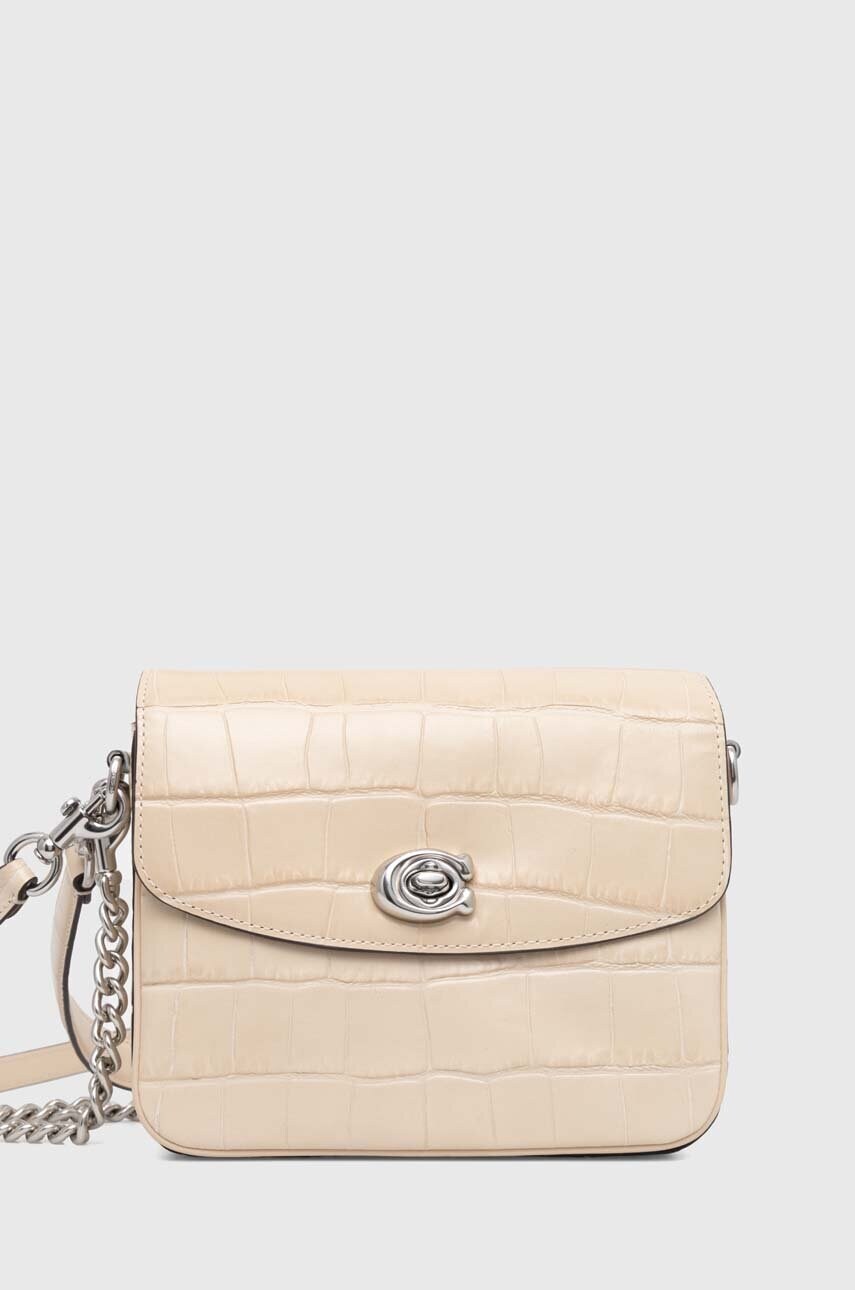 Coach poseta de piele Cassie 19 culoarea bej, CV435