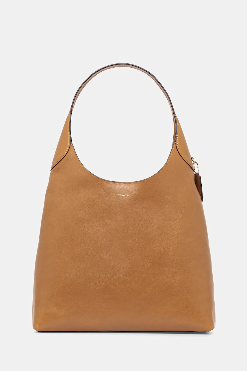 Coach poseta de piele culoarea maro, CU044