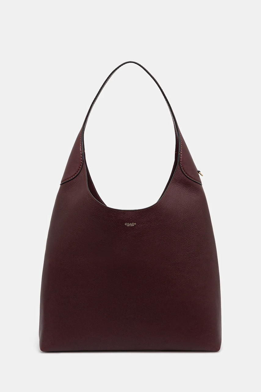 Coach poșetă de piele culoarea maro, CU044