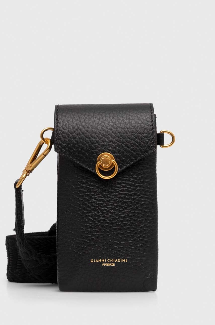 Gianni Chiarini husa din piele pentru telefon CORALLO culoarea negru, BS 10651 TKL-NA Gianni Chiarini husa din piele pentru telefon CORALLO culoarea negru, BS 10651 TKL-NA
