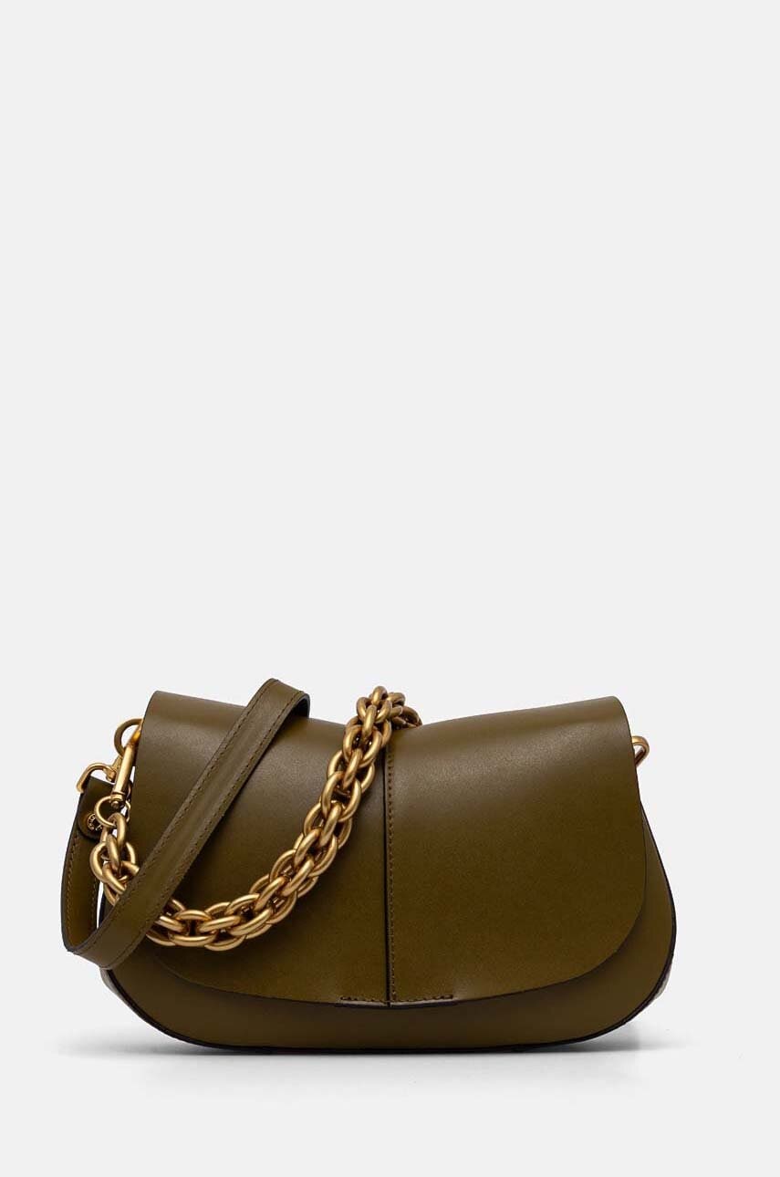 Gianni Chiarini poseta de piele HELENA ROUND culoarea verde, BS 9308 PRCK