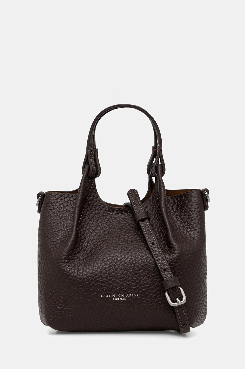 Gianni Chiarini poșetă de piele DUA culoarea argintiu, BS 9718 RNGDBL