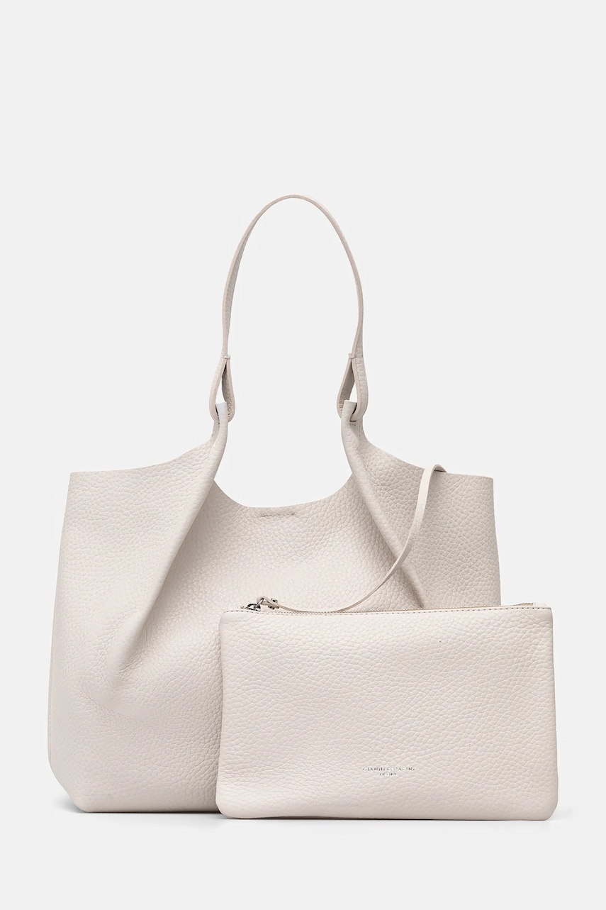 Gianni Chiarini poseta de piele DUA culoarea alb, BS 9720 RNGDBL