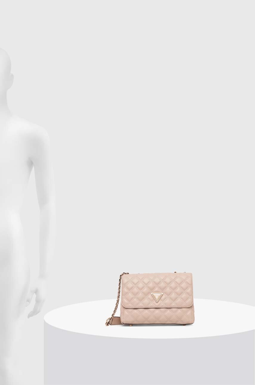 Τσάντα Guess GIULLY χρώμα: ροζ, HWQG87 48200 φωτογραφία